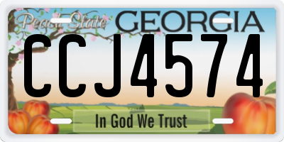 GA license plate CCJ4574