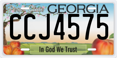 GA license plate CCJ4575