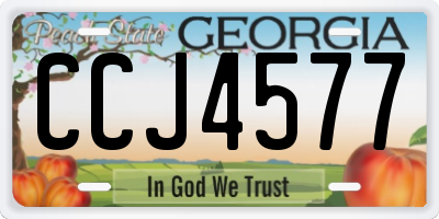 GA license plate CCJ4577