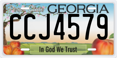 GA license plate CCJ4579