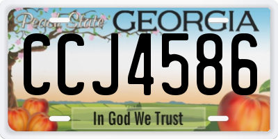 GA license plate CCJ4586