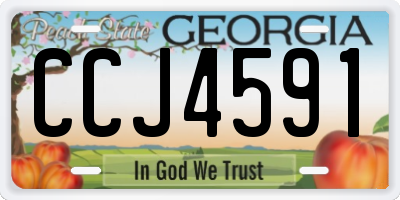 GA license plate CCJ4591