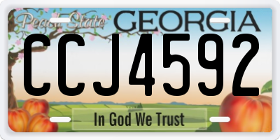 GA license plate CCJ4592