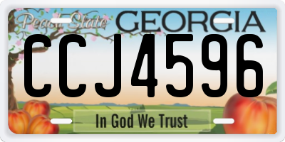 GA license plate CCJ4596