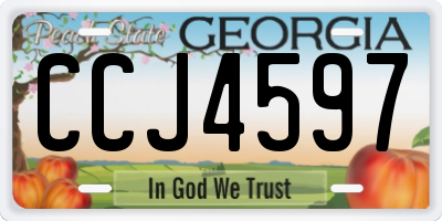 GA license plate CCJ4597