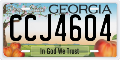 GA license plate CCJ4604