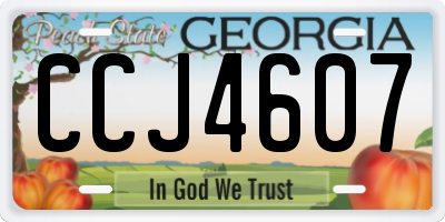 GA license plate CCJ4607