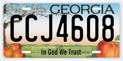 GA license plate CCJ4608