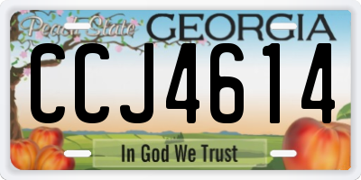 GA license plate CCJ4614