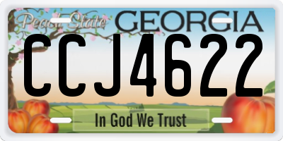 GA license plate CCJ4622