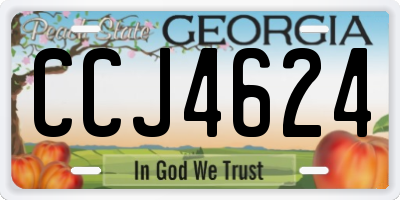 GA license plate CCJ4624