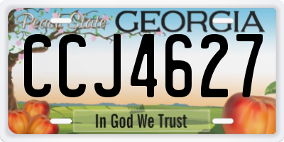 GA license plate CCJ4627