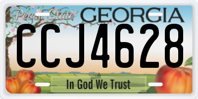 GA license plate CCJ4628