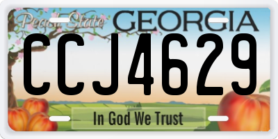 GA license plate CCJ4629