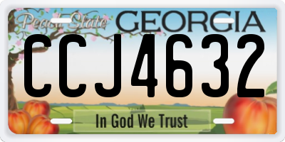 GA license plate CCJ4632