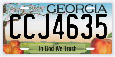 GA license plate CCJ4635