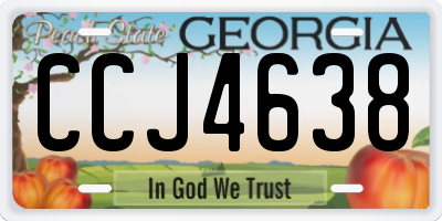 GA license plate CCJ4638