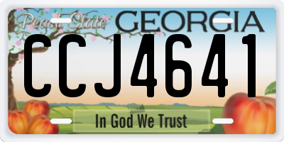 GA license plate CCJ4641