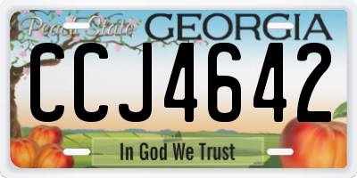 GA license plate CCJ4642