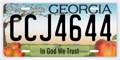 GA license plate CCJ4644