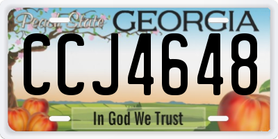 GA license plate CCJ4648