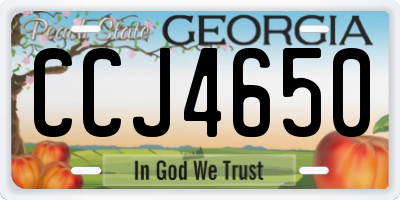GA license plate CCJ4650