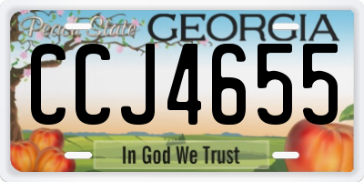 GA license plate CCJ4655