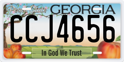 GA license plate CCJ4656