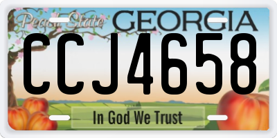 GA license plate CCJ4658