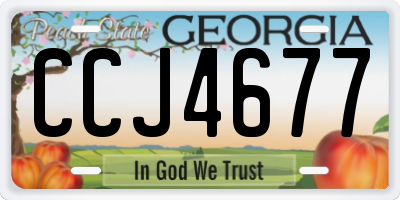 GA license plate CCJ4677
