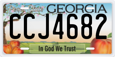 GA license plate CCJ4682