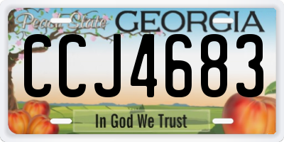 GA license plate CCJ4683