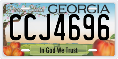 GA license plate CCJ4696