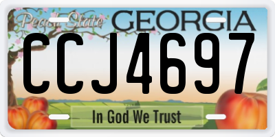 GA license plate CCJ4697