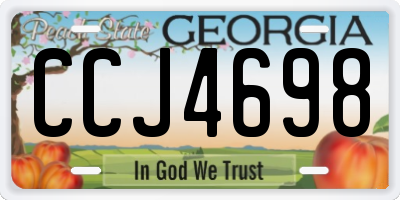 GA license plate CCJ4698