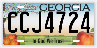 GA license plate CCJ4724