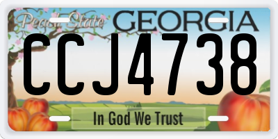 GA license plate CCJ4738