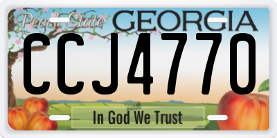GA license plate CCJ4770