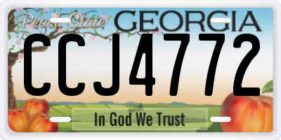 GA license plate CCJ4772