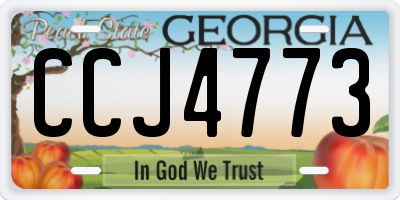 GA license plate CCJ4773