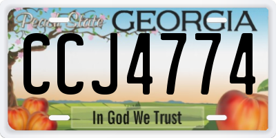 GA license plate CCJ4774