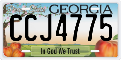 GA license plate CCJ4775
