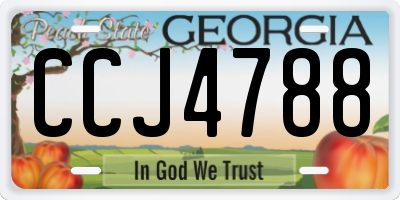 GA license plate CCJ4788