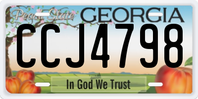GA license plate CCJ4798