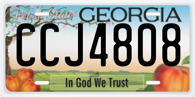 GA license plate CCJ4808