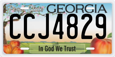 GA license plate CCJ4829