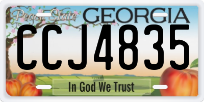 GA license plate CCJ4835