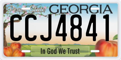 GA license plate CCJ4841