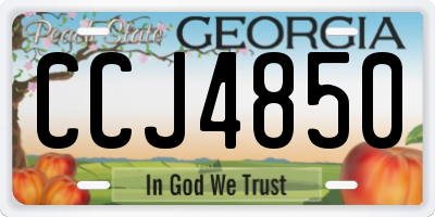 GA license plate CCJ4850