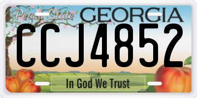 GA license plate CCJ4852